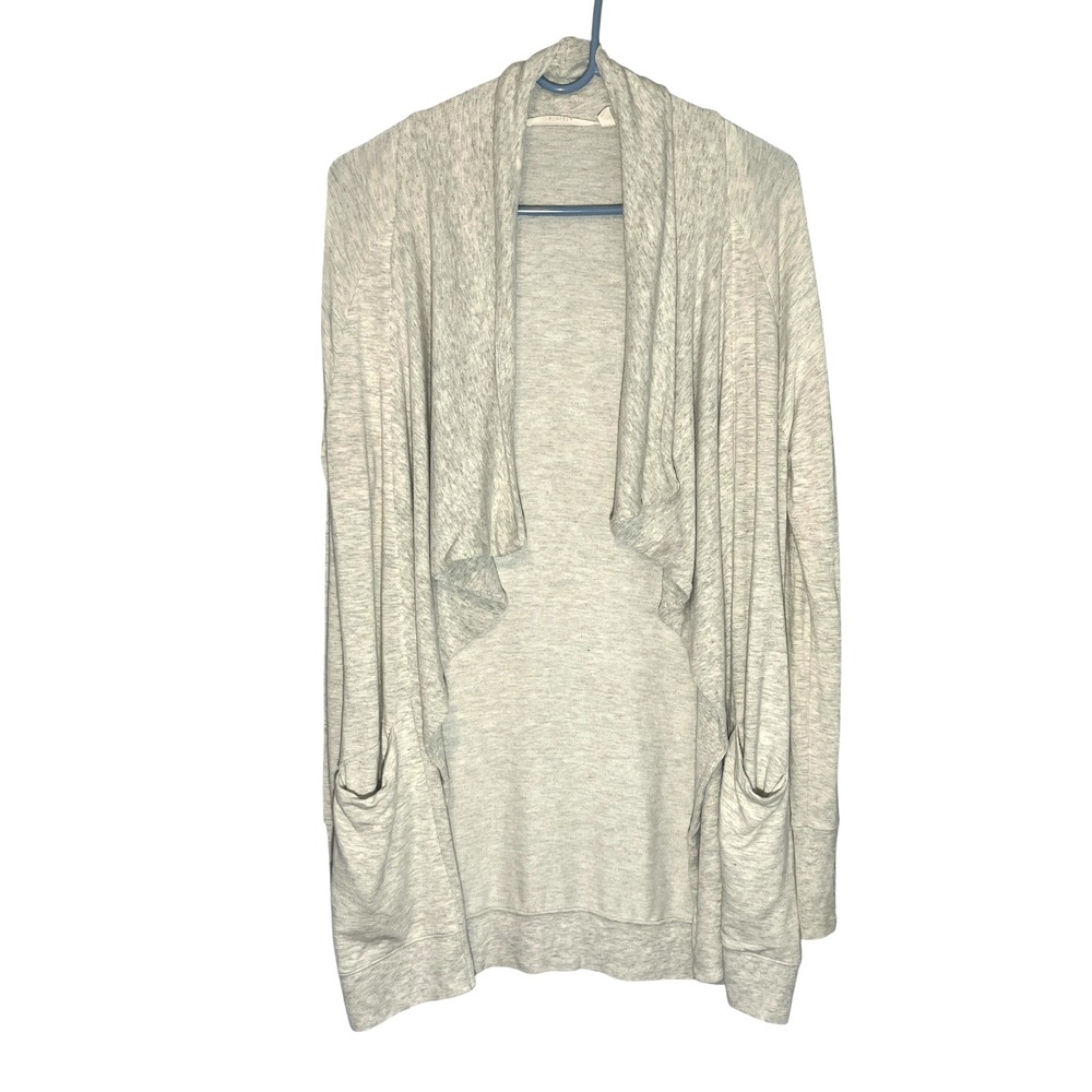 Athleta Women's Gray Open Front Drape Cardigan Wrap Oversized Thumbholes‎ XS